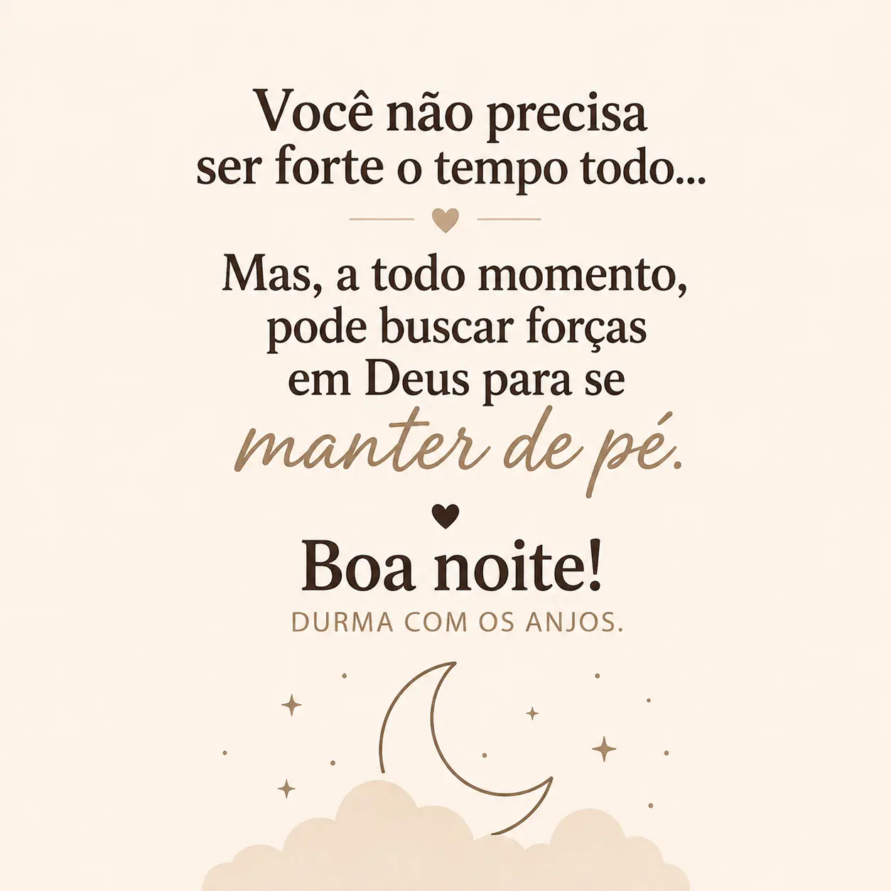 Mensagem de Boa Noite com Deus