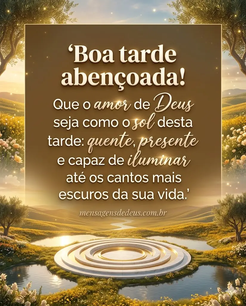 Boa tarde com a presença do Senhor