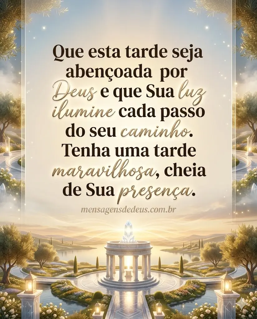 mensagem de boa tarde com deus