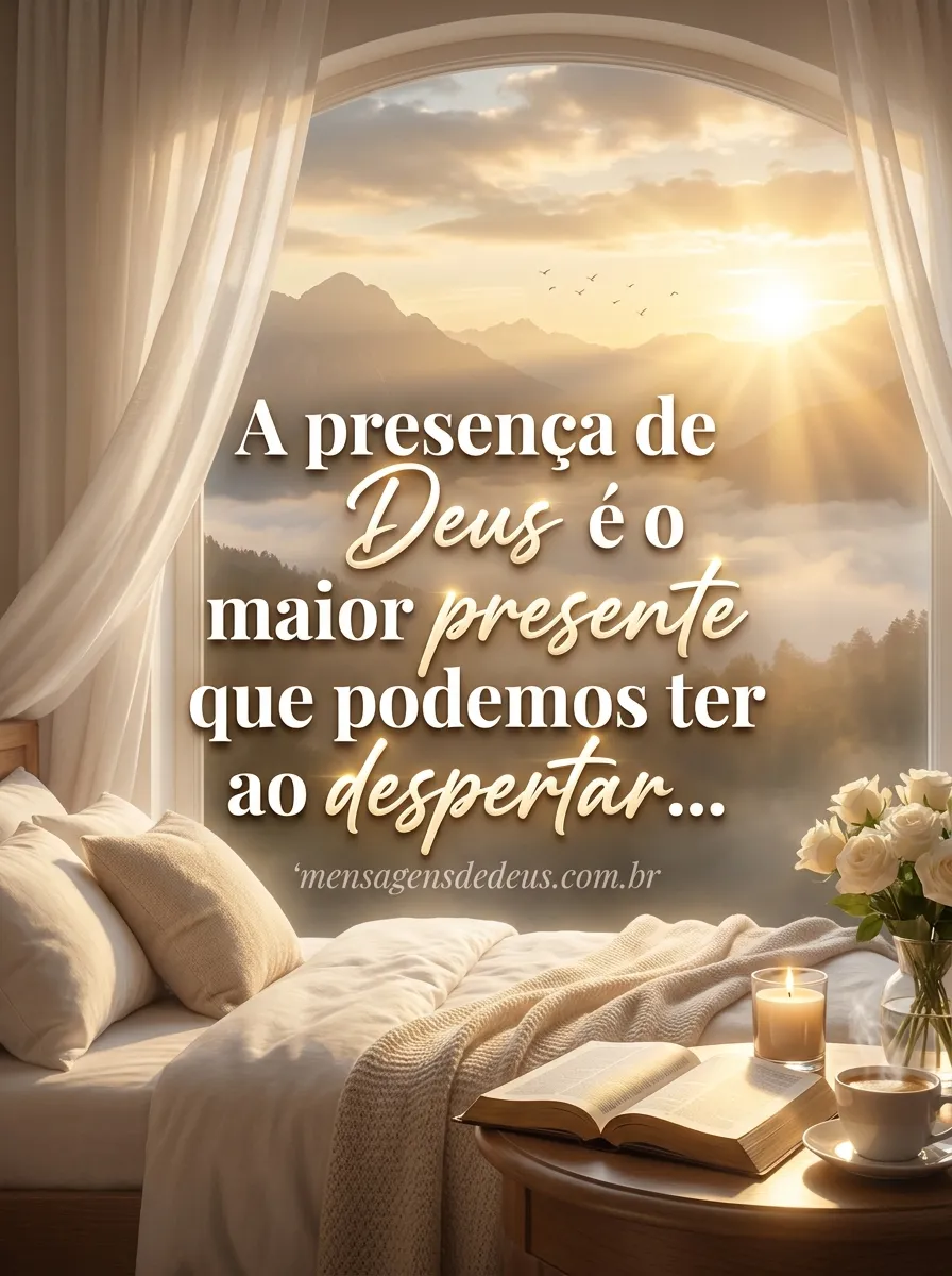 A presença de Deus é o maior presente que podemos 