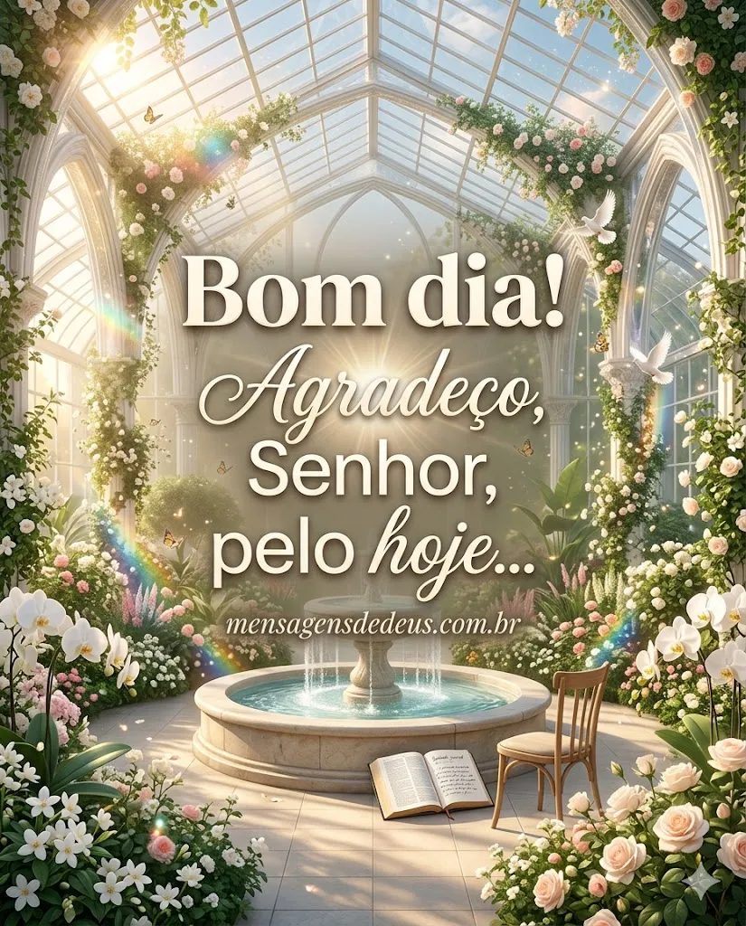 Bom dia! Agradeço, Senhor, pelo hoje, pelo agora, 