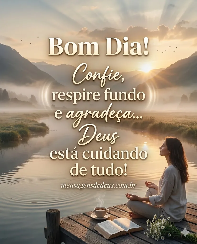 Bom Dia! Confie, respire fundo e agradeça... Deus 