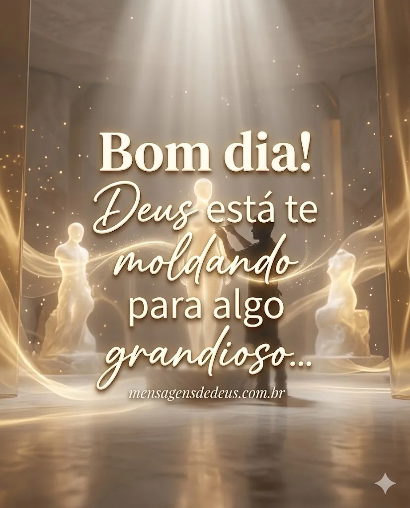 Bom dia! Deus está te moldando para algo grandioso