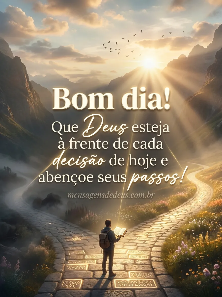 Bom dia! Que Deus esteja à frente de cada decisão 