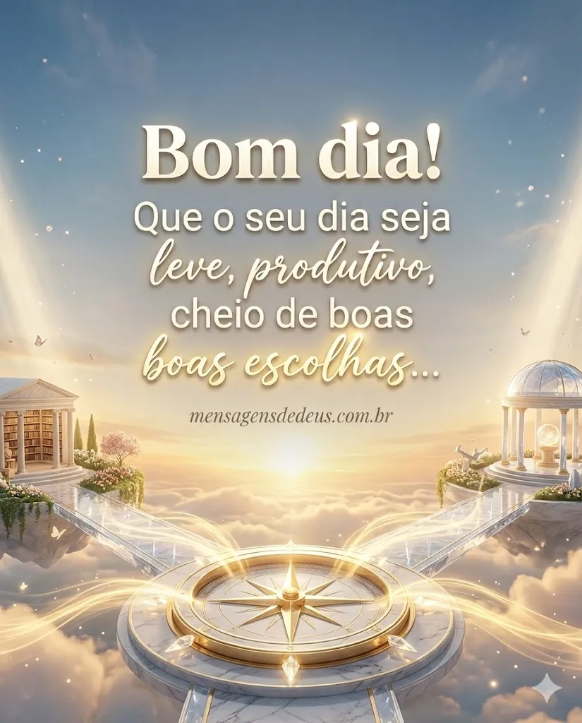 Bom dia! Que hoje seja um dia abençoado, cheio de 