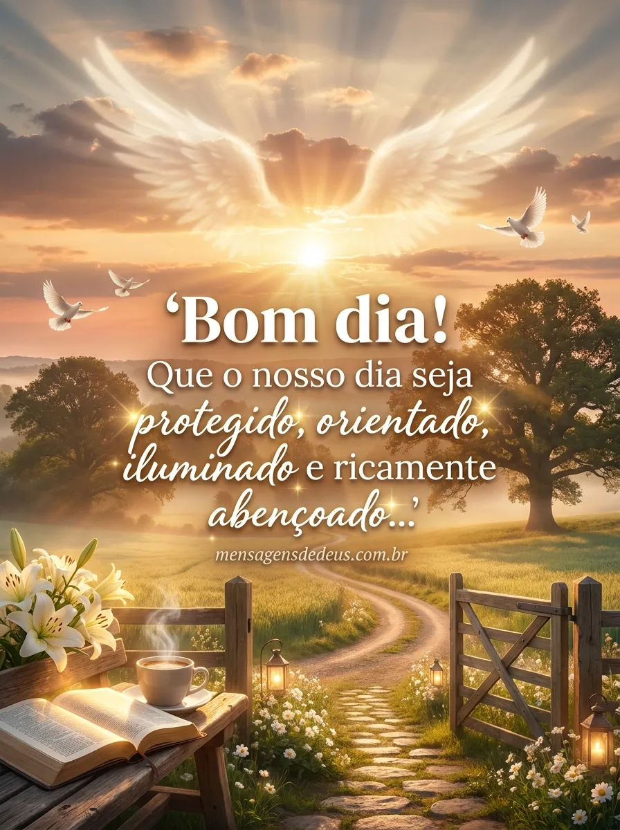 Bom dia! Que o nosso dia seja protegido, orientado