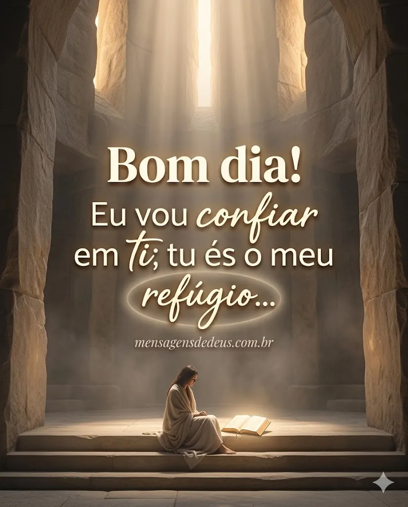 Bom dia! Eu vou confiar em ti; tu és o meu refúgio