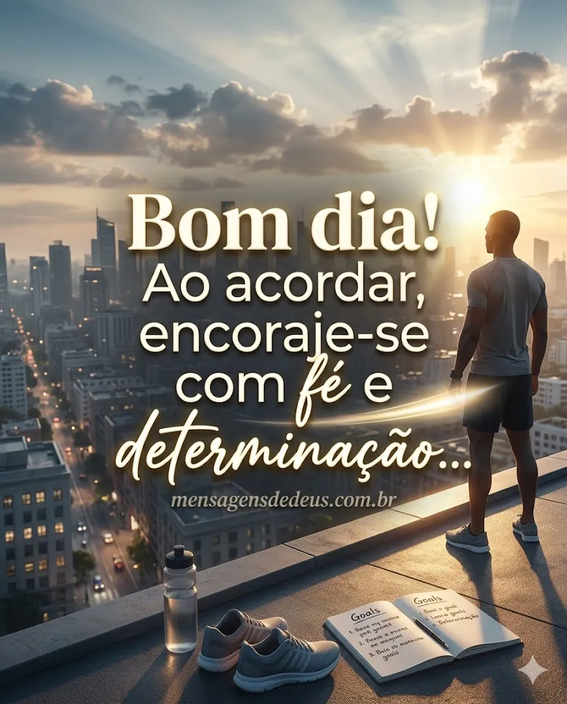 Bom dia! Ao acordar, encoraje-se com fé e determin