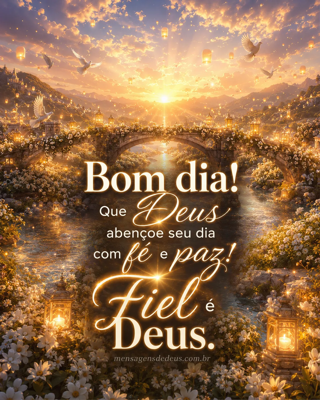 Bom dia! Que Deus abençoe seu dia com fé e paz! Fi