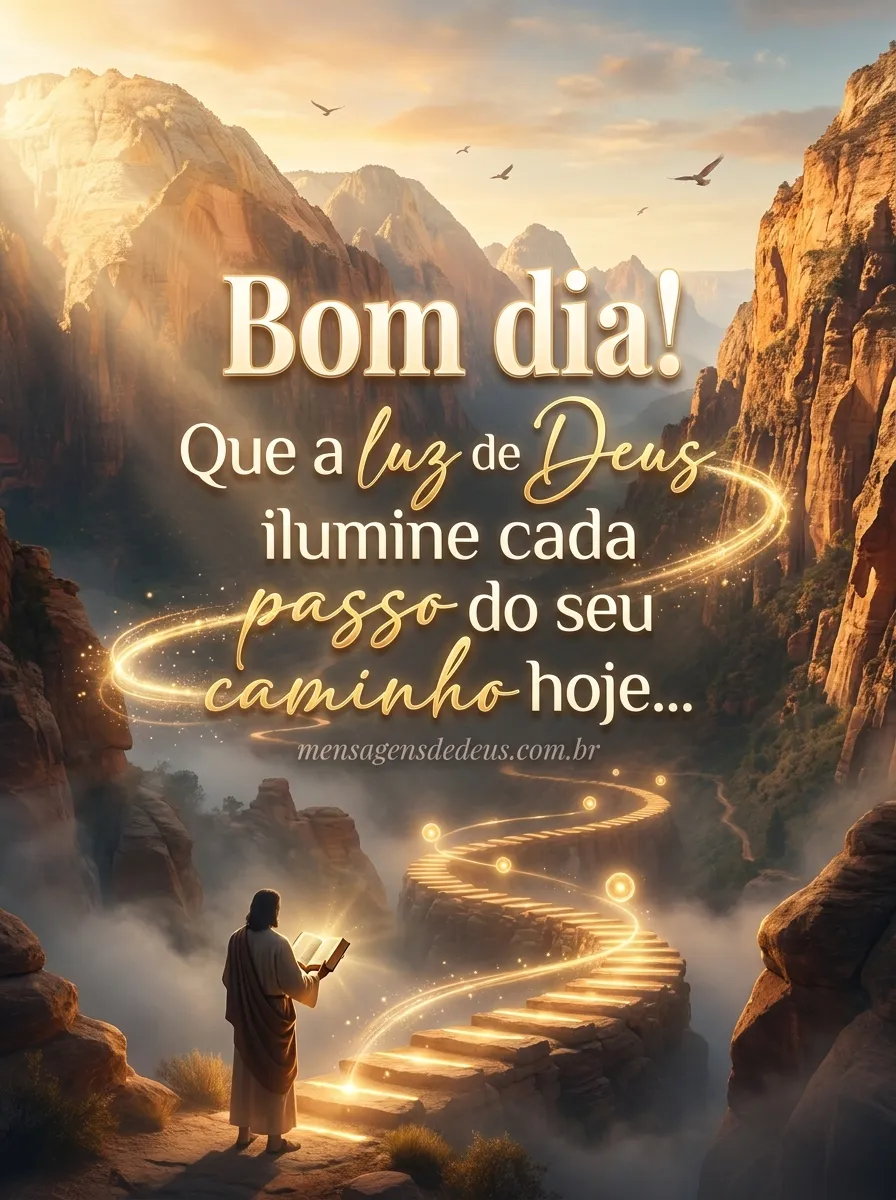 Bom dia! Que a luz de Deus ilumine cada passo do s