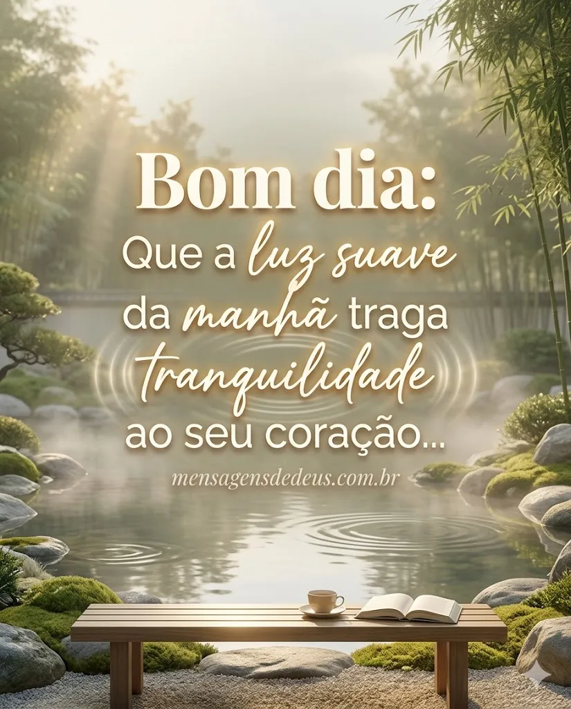 Bom dia: Que a luz suave da manhã traga tranquilid