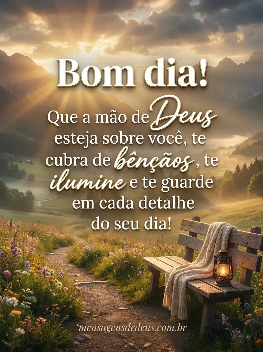 Bom dia! Que a mão de Deus esteja sobre você, te c
