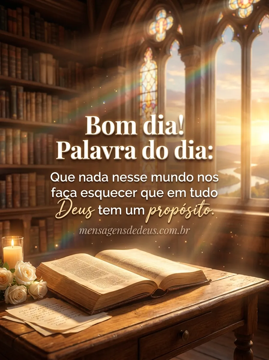 Bom dia! Palavra do dia! Que nada nesse mundo nos 