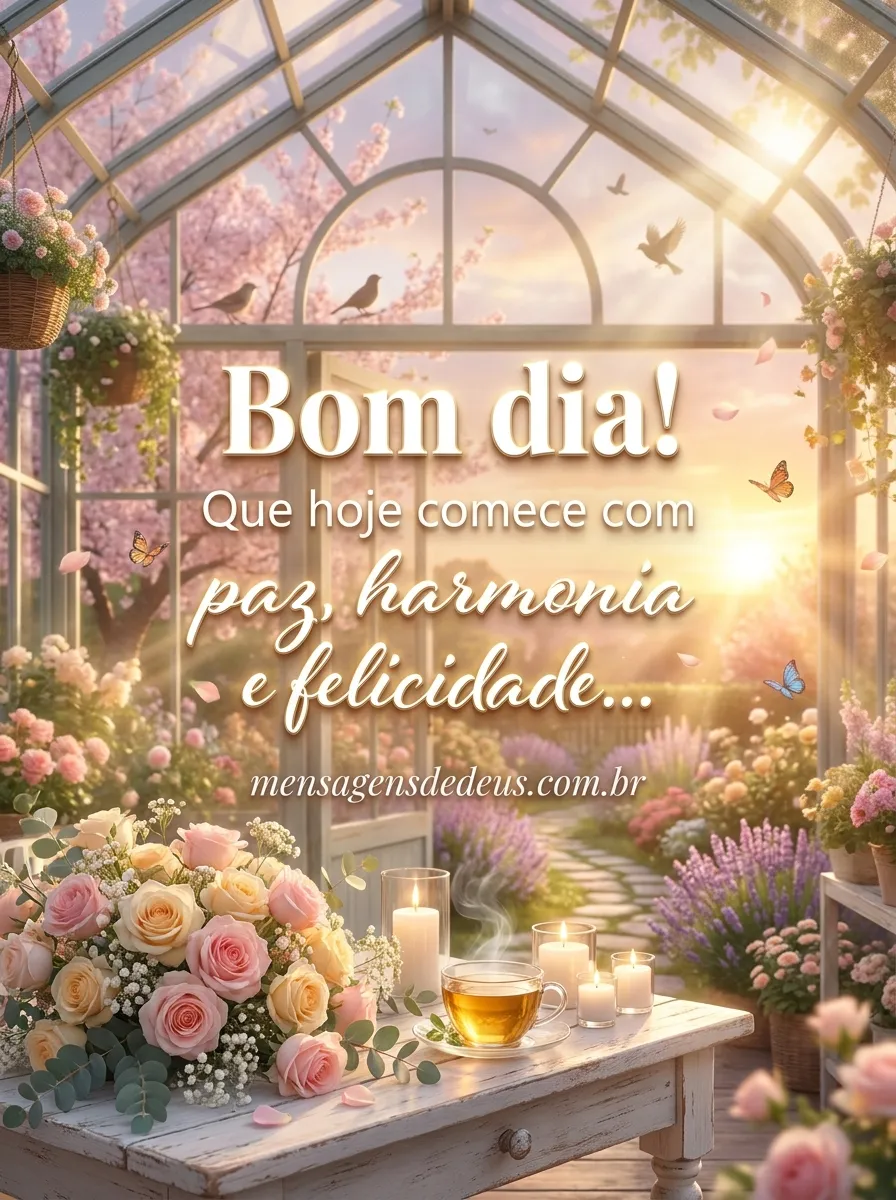 Bom dia! Que hoje comece com paz, harmonia e felic
