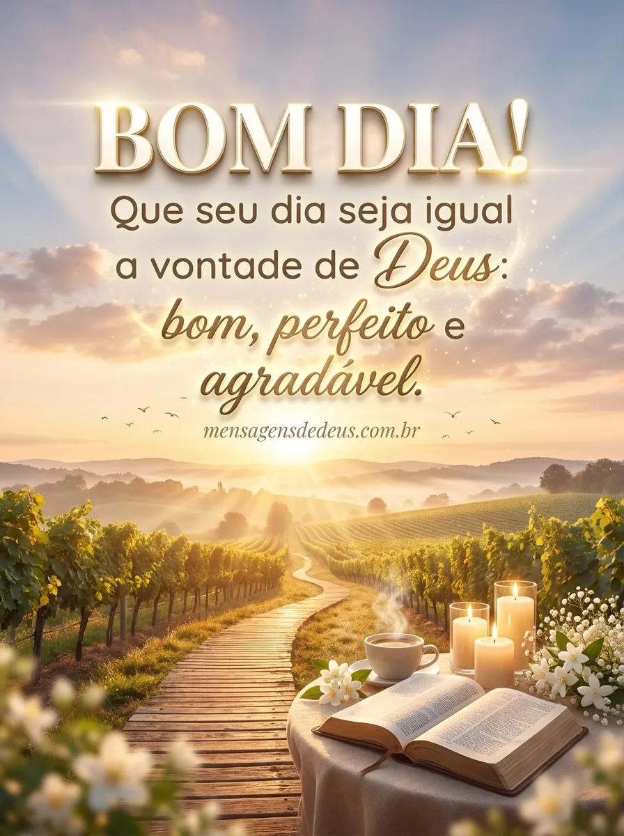 BOM DIA! Que seu dia seja igual a vontade de Deus: