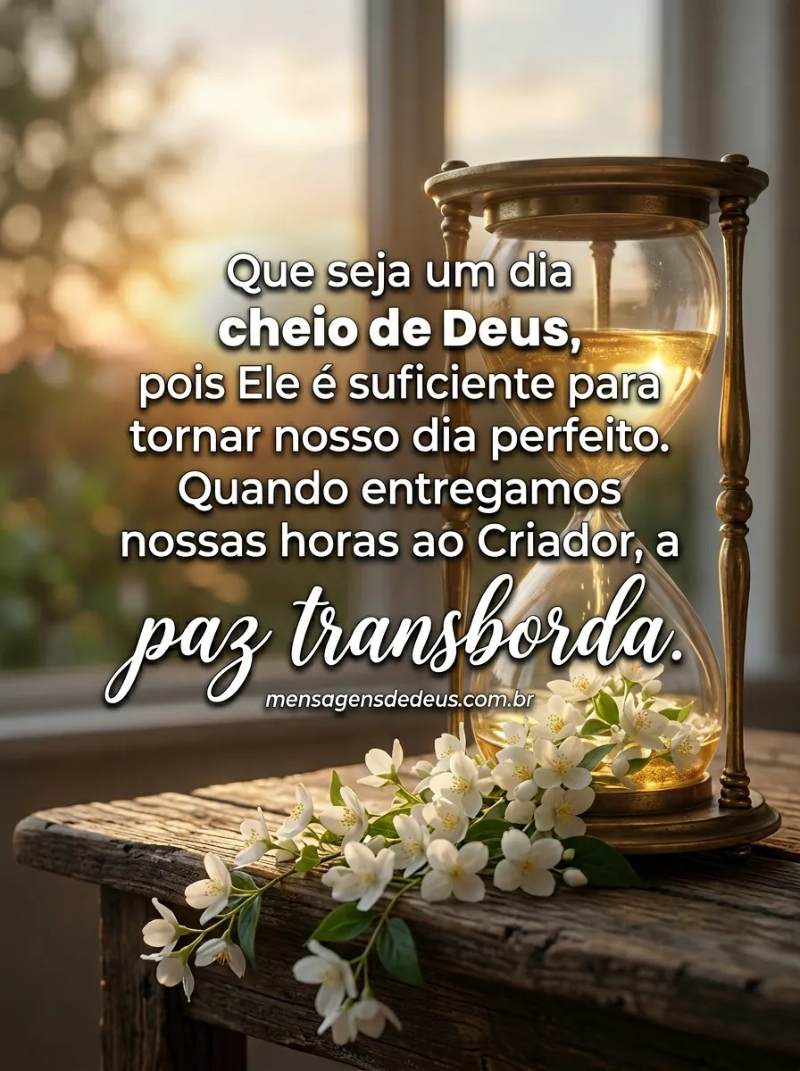 Bom dia! Desejo um dia cheio de Deus!