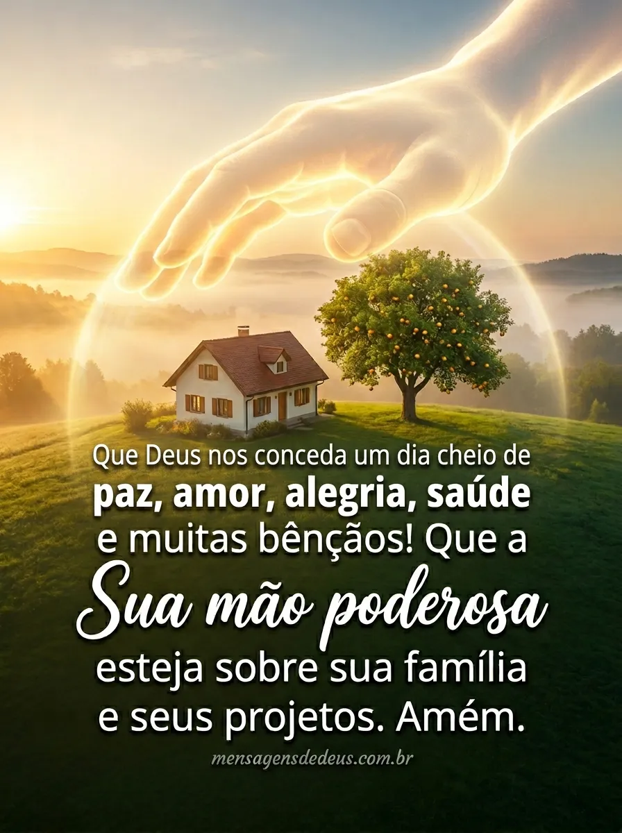 Que Deus nos conceda um dia cheio de paz, amor, alegria, saúde e muitas bênçãos!