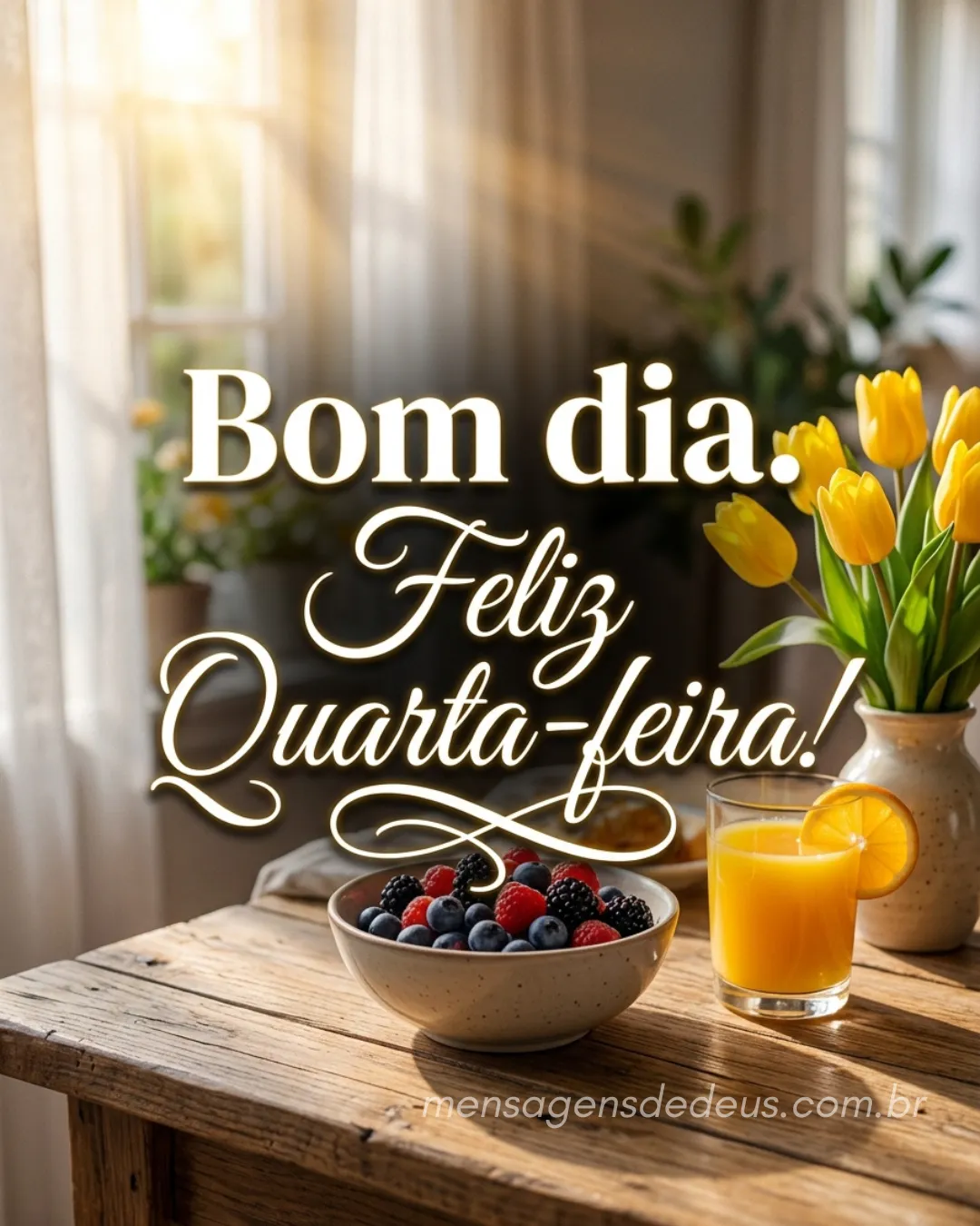Bom dia. Feliz Quarta-feira!